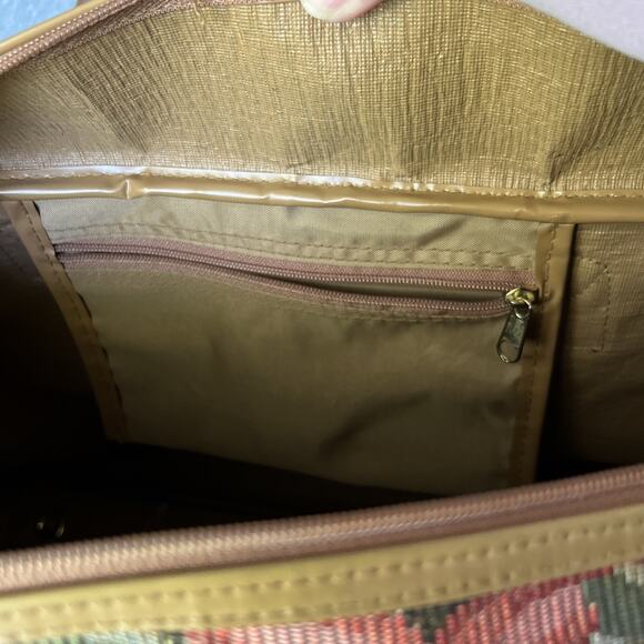 VTG Adolfo Floral Carpet Weekender Bag Boho Cottagecore Travel Luggage Tote - Picture 12 of 16